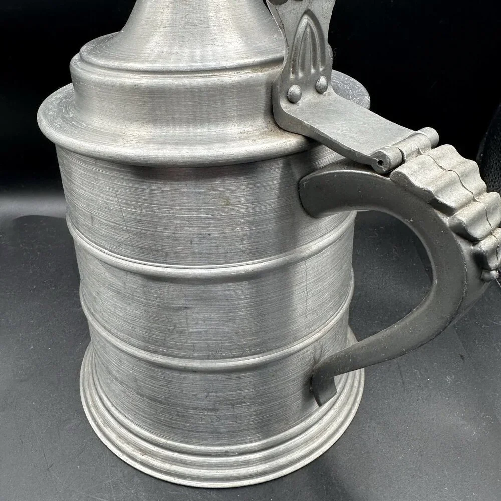 Vtg Made In Italy Metal Ice Bucket Beer Stein Plastic Liner 9.5” Mid Century 60s